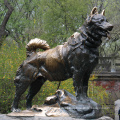 Western Style German Shepherd Dog Bronze Animal Dog Statue